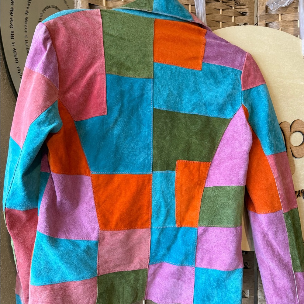 NWT SORBE Suede Patchwork Blazer Jacket ~
Size S;… - image 6